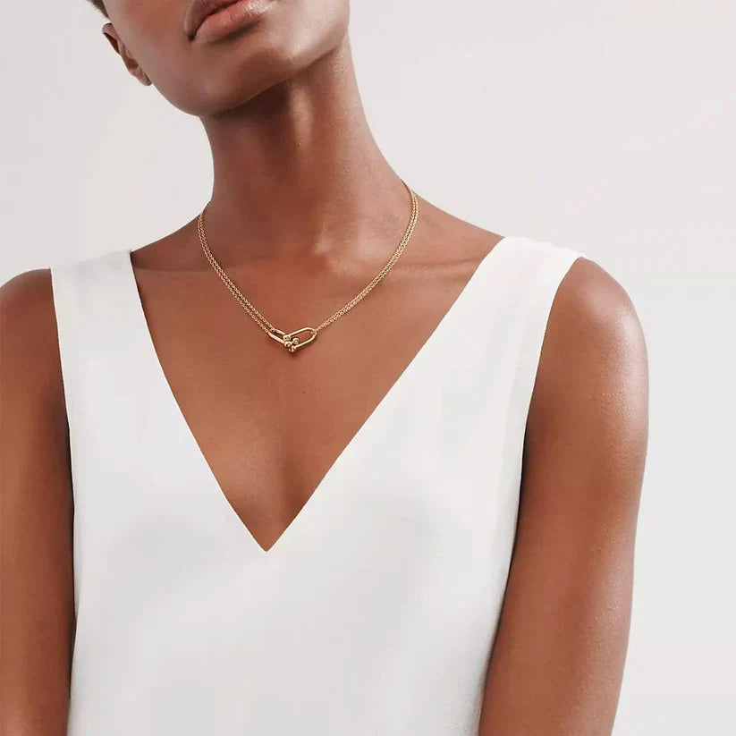 Double Pendant - 18k Gold