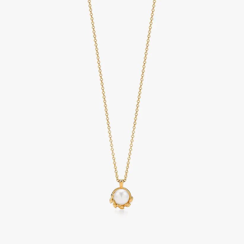 Olive Leaf Pendant - 18k Gold