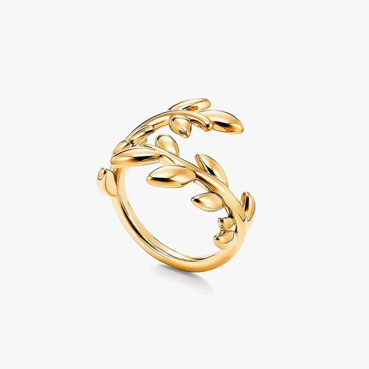 Olive Leaf Bypass Ring